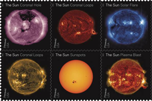 Selo baseado na Nasa celebra 10 anos de observação solar Selo baseado na Nasa celebra 10 anos de observação solar