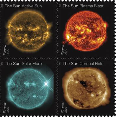 Selo baseado na Nasa celebra 10 anos de observação solar Selo baseado na Nasa celebra 10 anos de observação solar