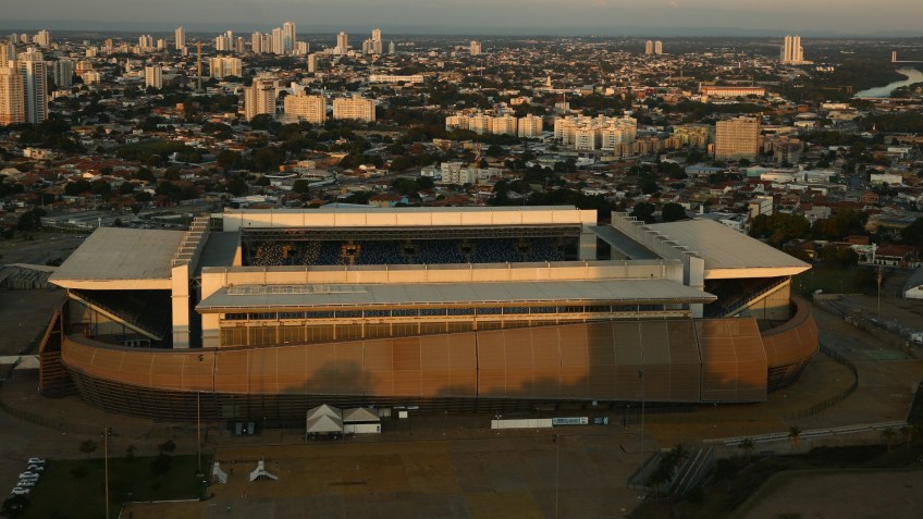 Vista aérea da Arena Pantanal, em Cuiabá, um dos estádios da Copa América / Foto: Carla Carniel - 16.jun.2021/Reuters