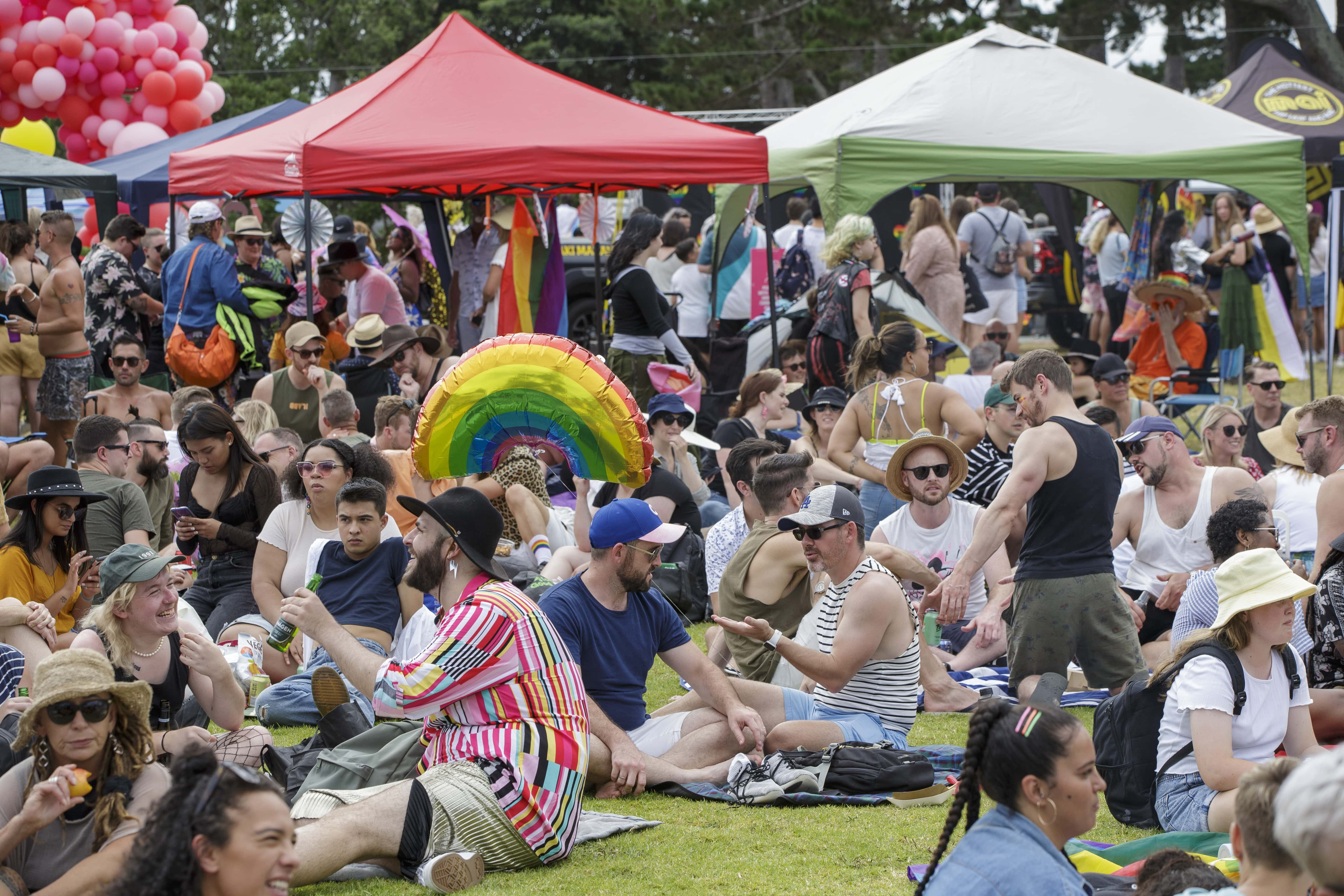 Público em evento do Orgulho LGBT em Auckland, na Nova Zelândia Público em evento do Orgulho LGBT em Auckland, na Nova Zelândia