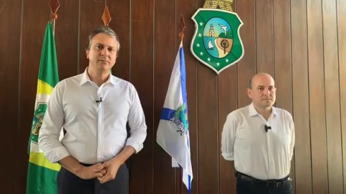 O governador do Ceará, Camilo Santana, e o prefeito de Fortaleza, Roberto Cláudi