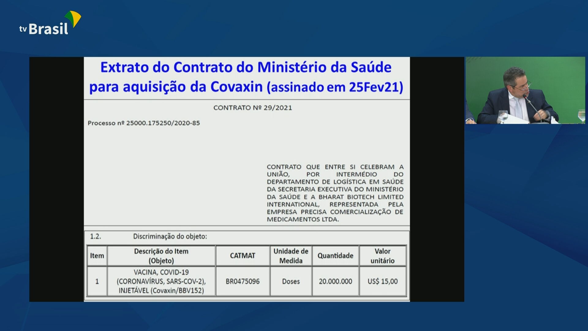 Documentos apresentados pelo governo federal para rebater denúncias de irregular