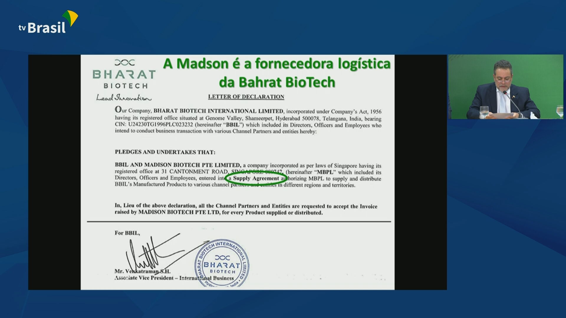 Documentos apresentados pelo governo federal para rebater denúncias de irregular