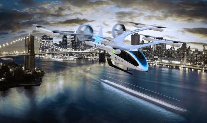 Veículo elétrico de decolagem vertical da Eve, empresa da Embraer