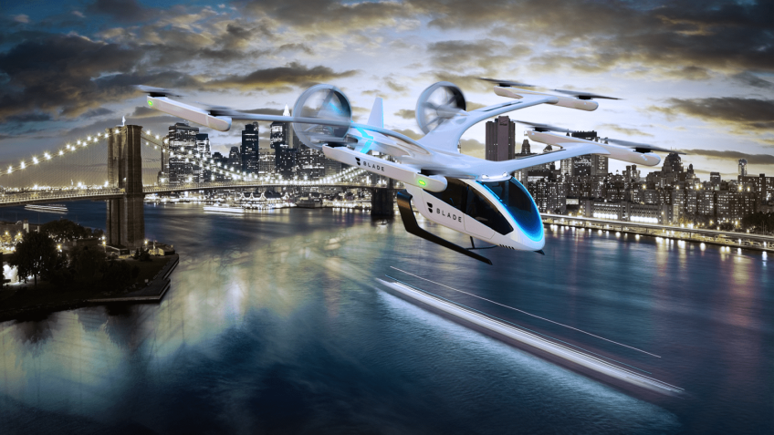 Veículo elétrico de decolagem vertical da Eve, empresa da Embraer / Foto: Divulgação/Eve Urban Air Mobility Solutions, Inc. (Eve)