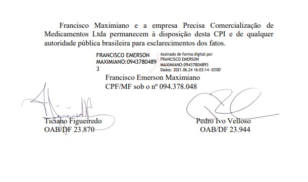 Carta de Francisco Maximiano Carta de Francisco Maximiano