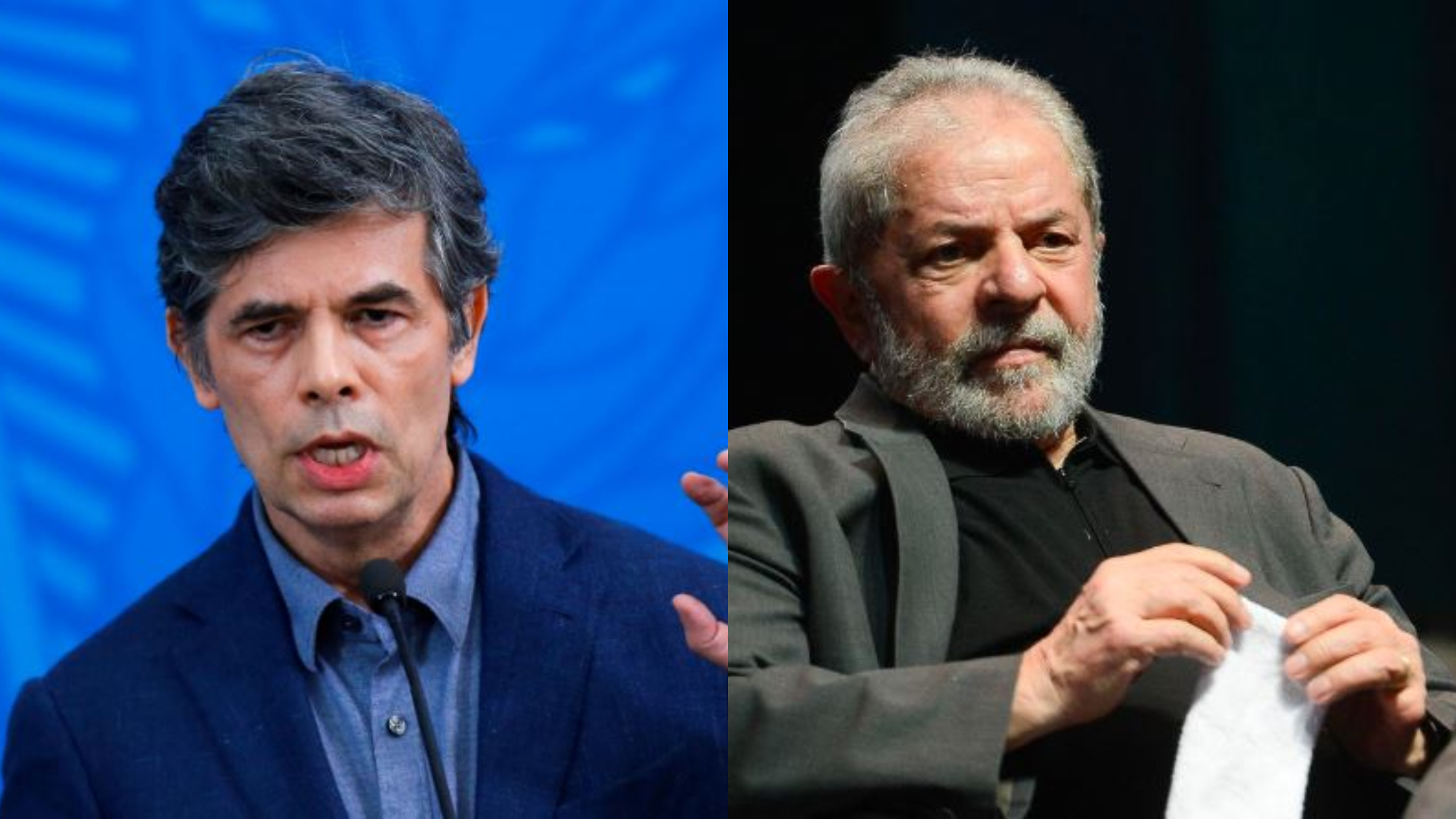 O ex-presidente Luiz Inácio Lula da Silva e o ministro da Saúde Nelson Teich