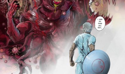 Ilustrador transforma médicos em heróis na Inglaterra