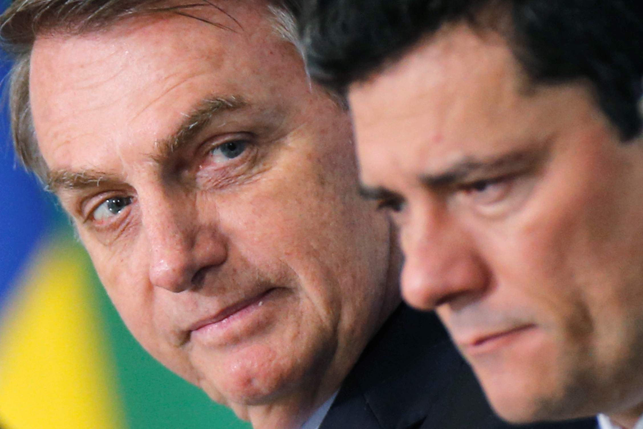 O presidente Jair Bolsonaro e o então ministro da Justiça, Sergio Moro, em Brasília / Foto: Adriano Machado/Reuters (3.out.2019)