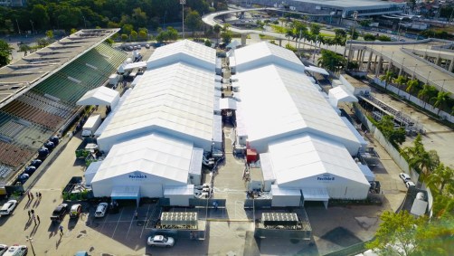 Hospital de campanha para pacientes da Covid-19 no estádio do Maracanã
