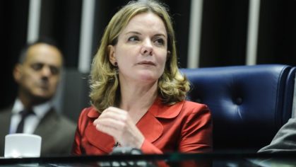 A presidente nacional do PT, Gleisi Hoffmann
