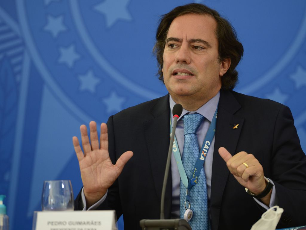 O presidente da Caixa Pedro Guimarães