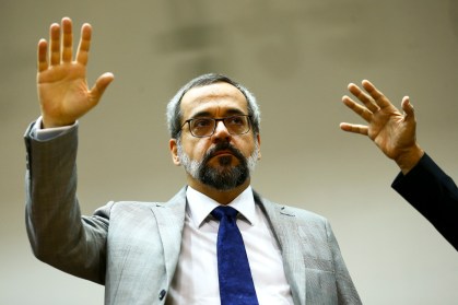 O ministro da Educação, Abraham Weintraub, em evento em Brasília