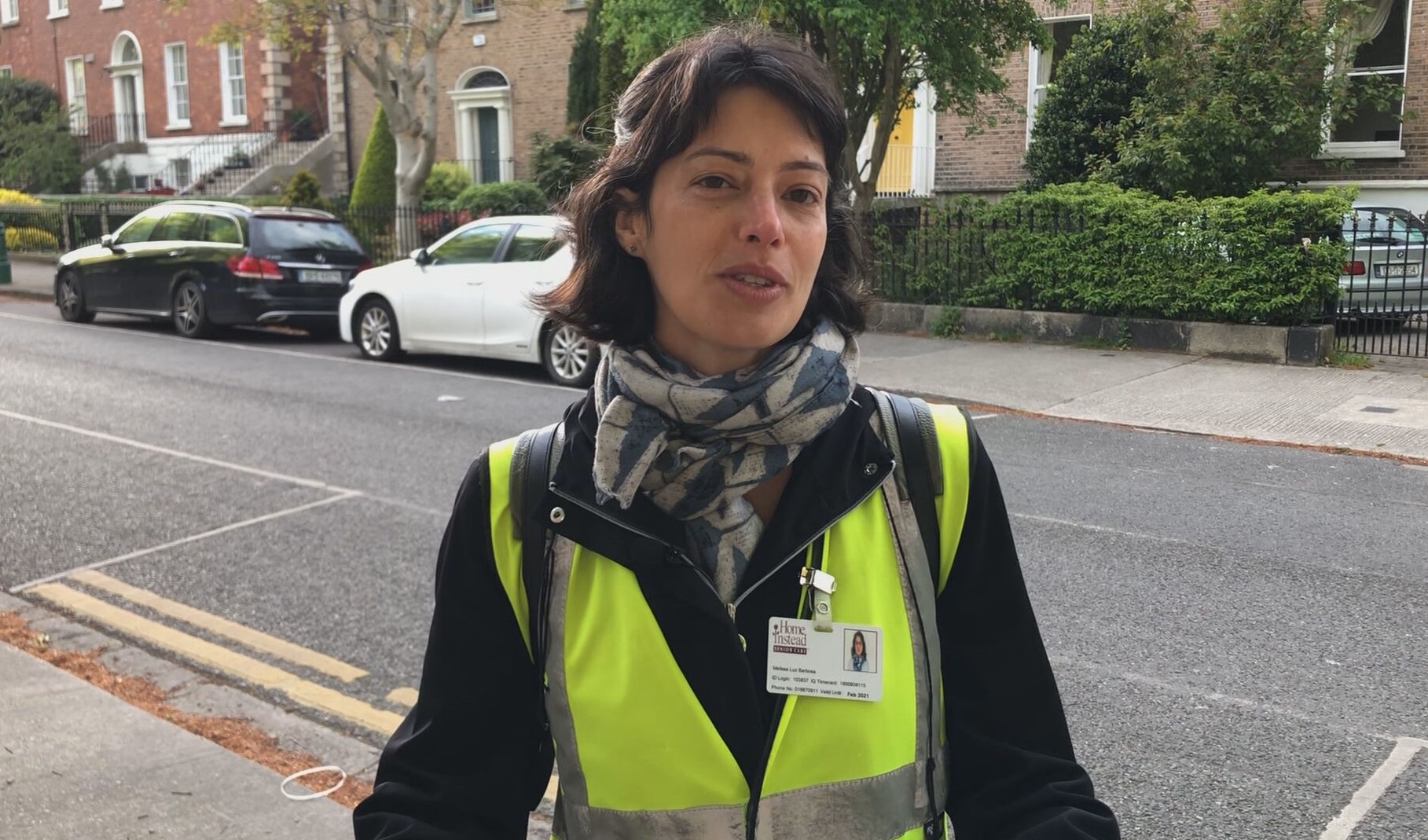 Cuidadora de idosos em Dublin, Melissa continua trabalhando apesar da pandemia