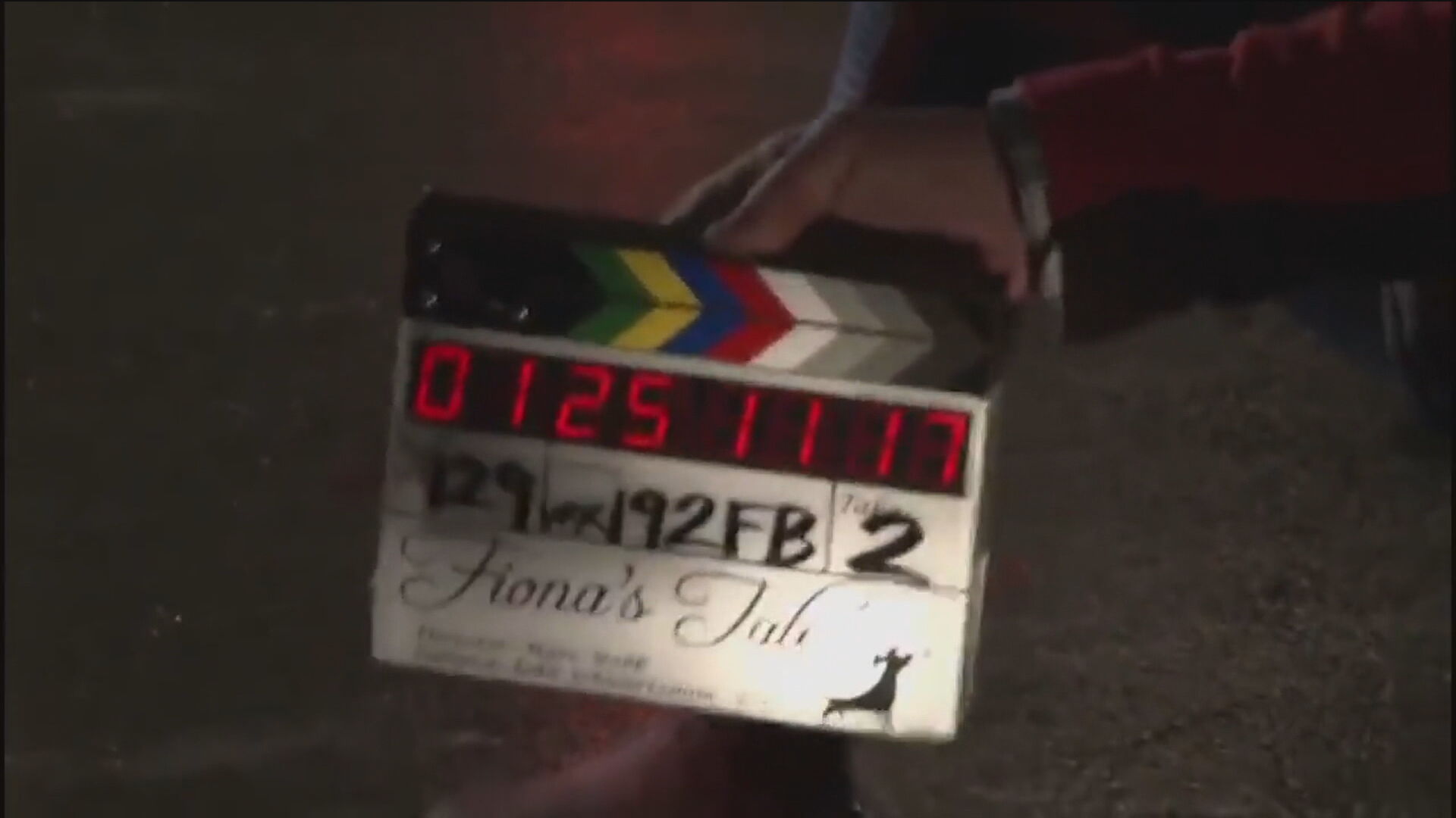 Claquete durante gravação de filme (18.mai.2020)