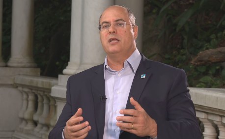 O governador do Rio de Janeiro, Wilson Witzel, fala à CNN