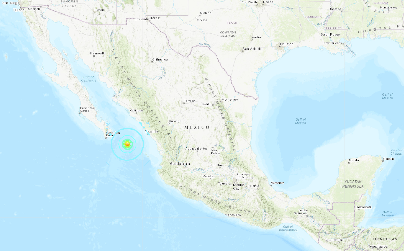 Tremor foi registrado a 173 quilômetros de San José del Cabo