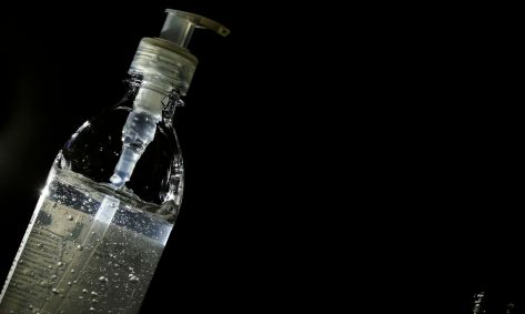 Frasco de álcool em gel