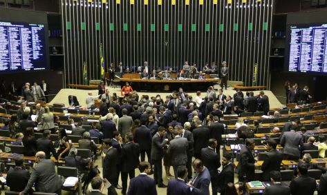 Sessão no plenário da Câmara dos Deputados