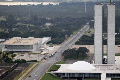 Palácio do Planalto e Congresso Nacional, em Brasília