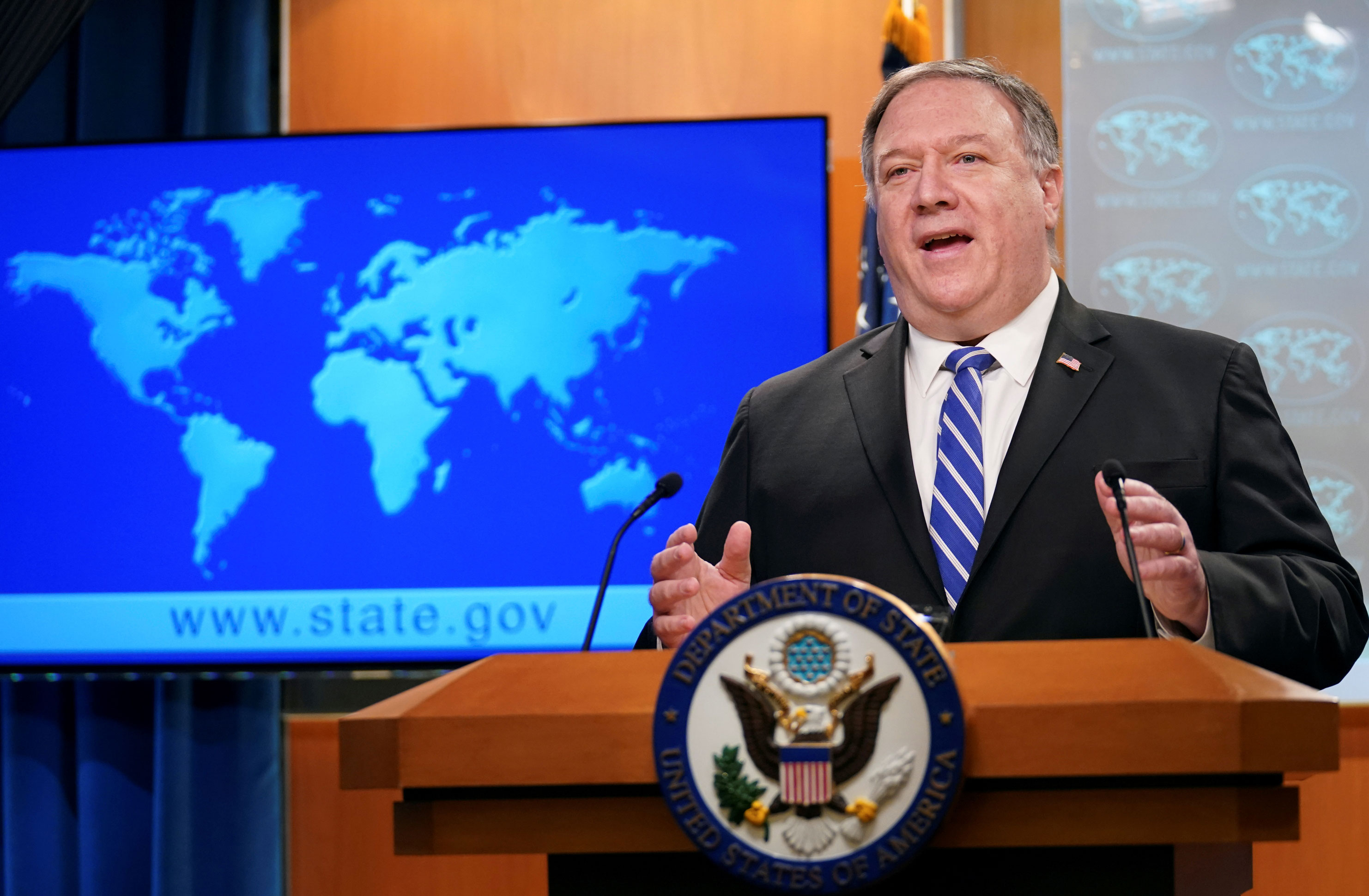 O secretário de Estado dos Estados Unidos, Mike Pompeo