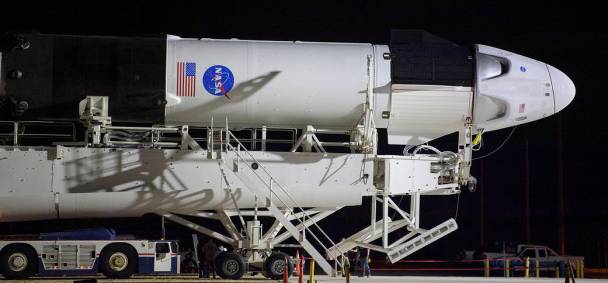 O foguete Falcon 9, da SpaceX