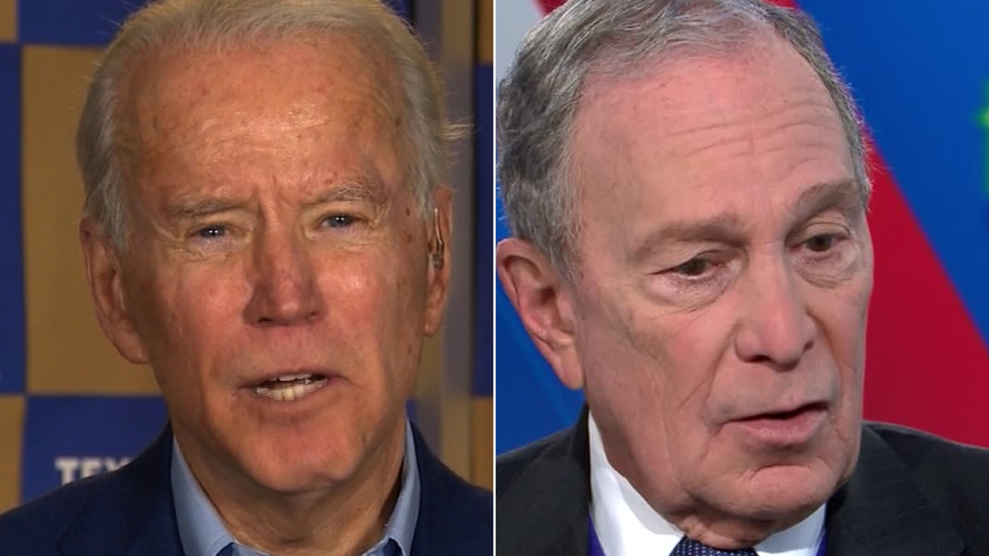 Democratas Joe Biden e Michael Bloomberg disputam presidência dos EUA