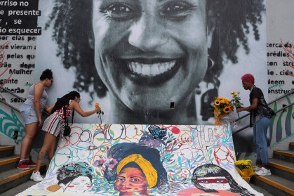Homenagem à vereadora carioca Marielle Franco em São Paulo