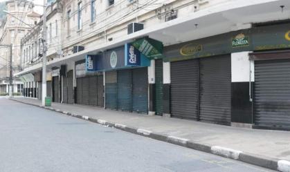 comércio fechado, Santos