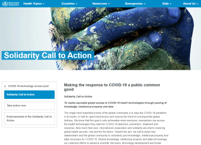 Covid-19 Technology Access Pool, da OMS, quer acesso global à remédios