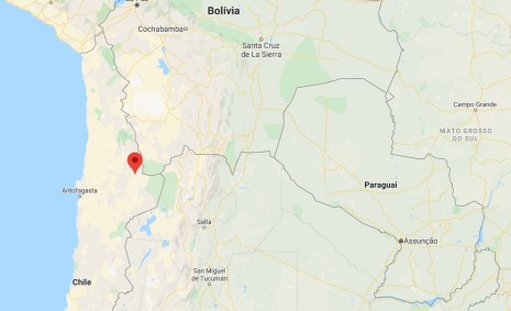 Epicentro do terremoto foi localizado a 48 km a sudoeste de San Pedro de Atacama