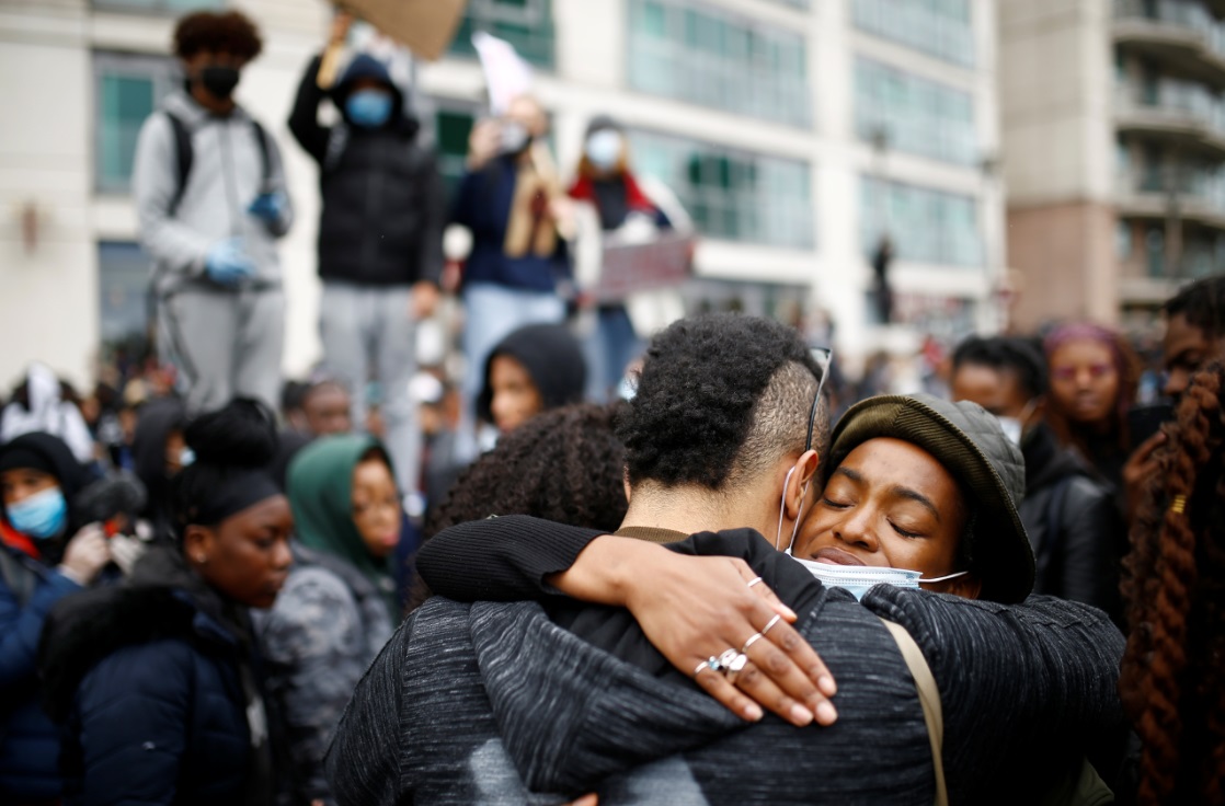 Manifestação contra a morte de George Floyd e racismo policial em Londres