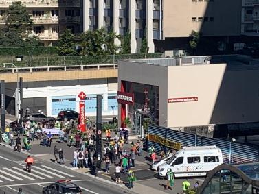 Manifestantes pró-governo na Avenida Paulista