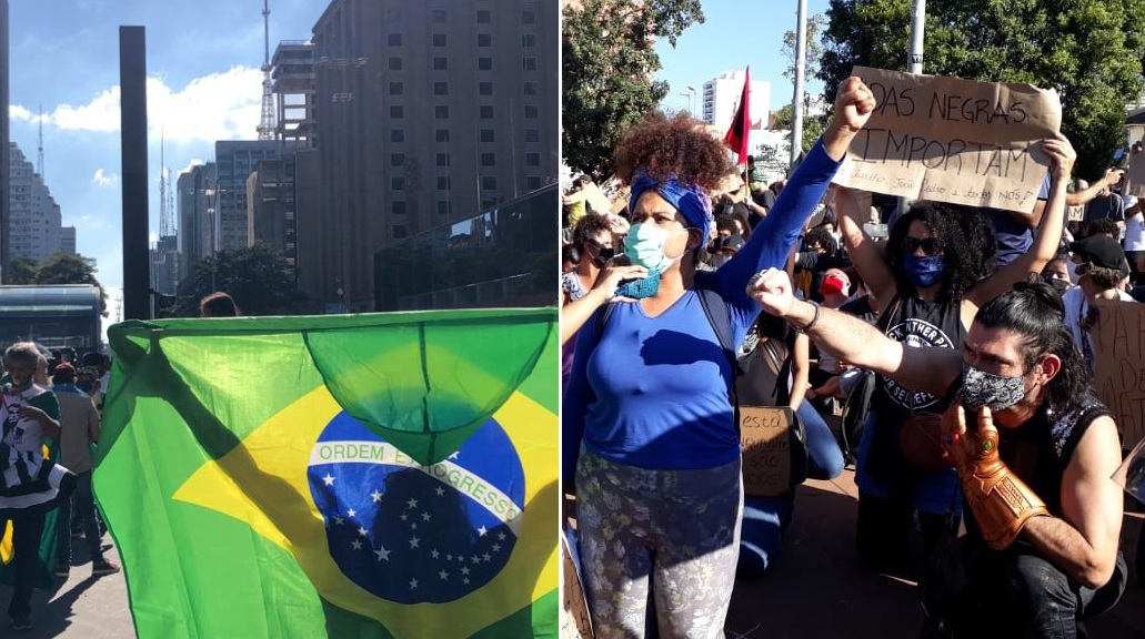 Manifestação pró e contra Bolsonaro em São Paulo neste domingo (7)