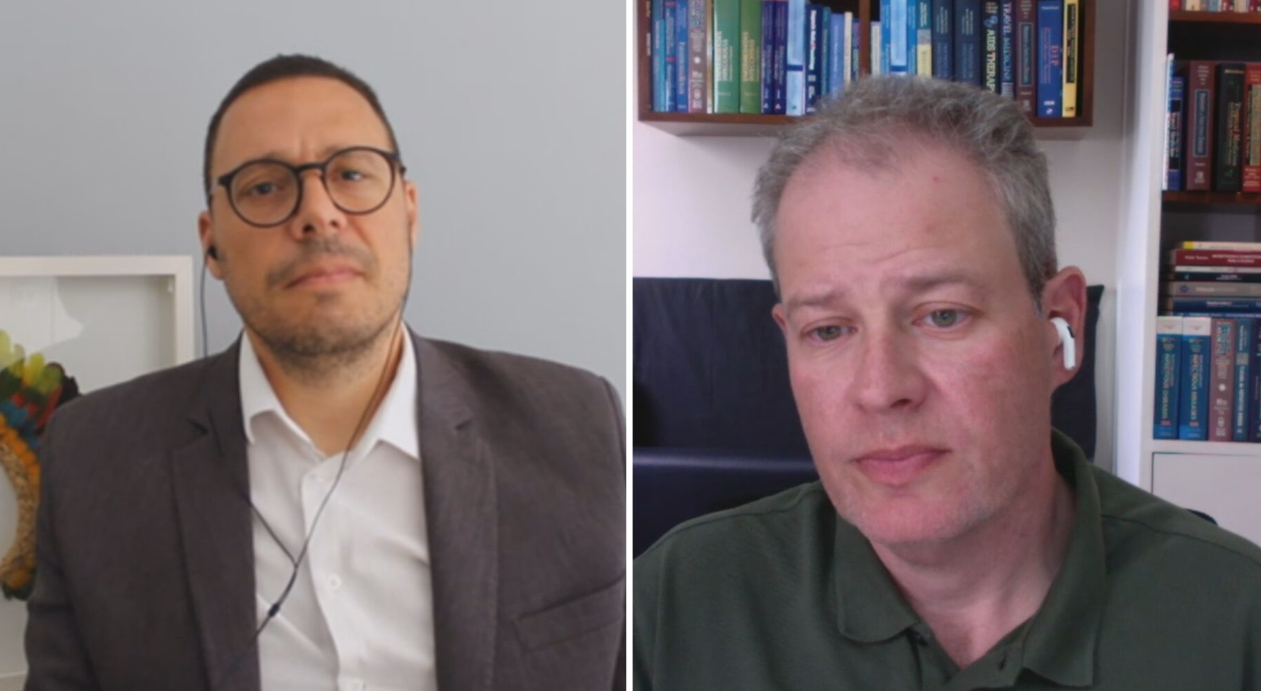 Julio Croda, infectologista e pesquisador da FioCruz, e Sergio Cimerman Presiden