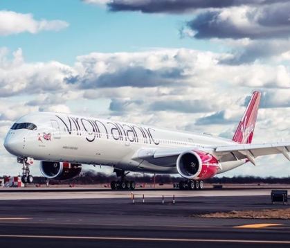 Avião da companhia aérea britânica Virgin Atlantic