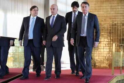 Encontro de Rodrigo Maia, Alexandre de Moraes e  Fábio Faria