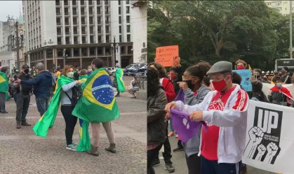 Protestos contra e a favor de Bolsonaro ocorrem em SP neste domingo