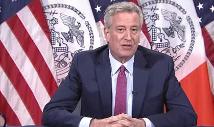 O prefeito de Nova York, Bill de Blasio