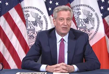 O prefeito de Nova York, Bill de Blasio