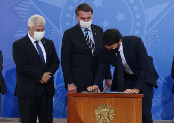 Marcos Pontes, Jair Bolsonaro e Fábio Faria