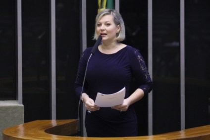 A deputada federal Joice Hasselmann (PSL-SP) no plenário da Câmara
