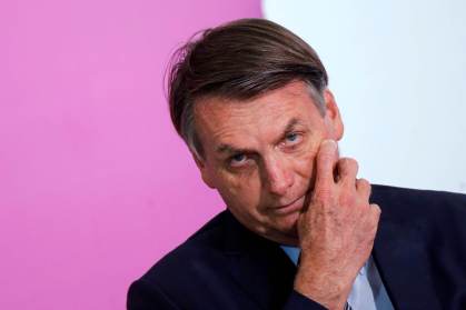 O presidente Jair Bolsonaro em evento pelo Dia Internacional da Mulher