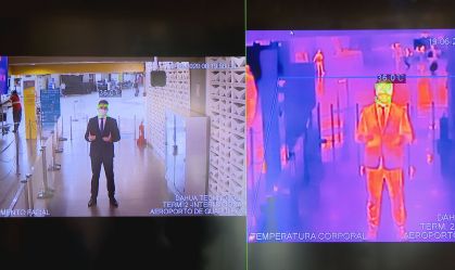 Aeroporto em SP instala câmera térmica para medir temperatura de passageiros
