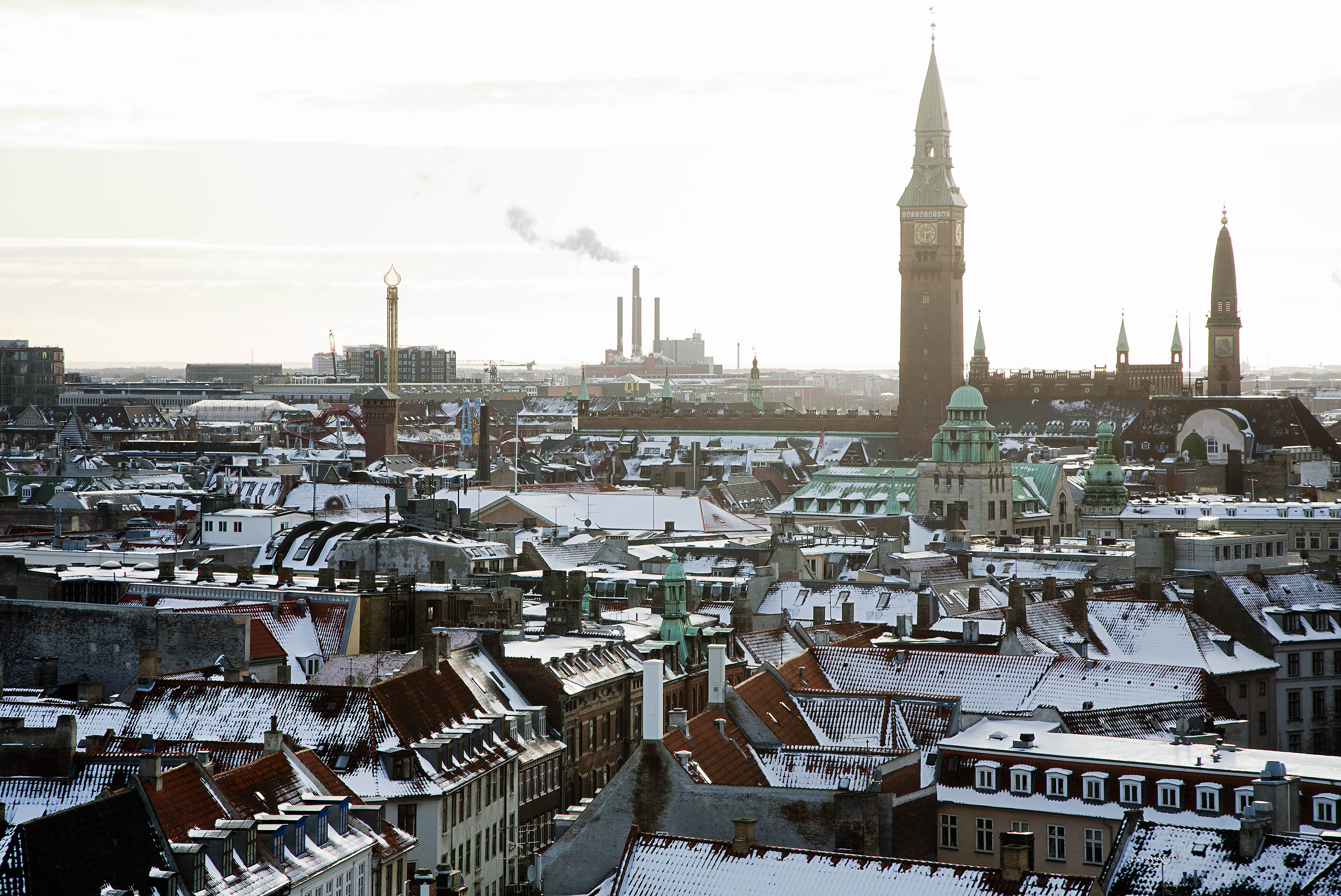 Vista da cidade de Copenhagen, na Dinamarca