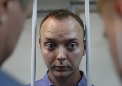 Ivan Safronov, ex-jornalista preso, em Moscou