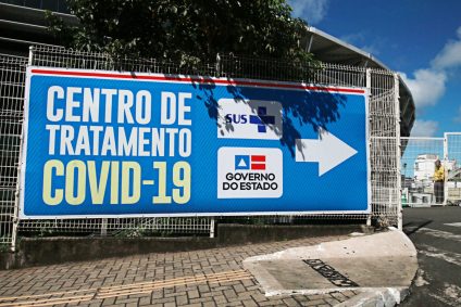 Hospital de campanha para Covid-19 montado no estádio da Fonte Nova, em Salvador