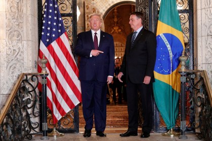 Presidente dos Estados Unidos, Donald Trump, e presidente Jair Bolsonaro