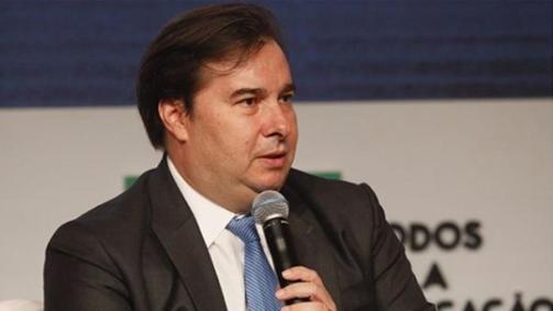 O deputado Rodrigo Maia, presidente da Câmara, no Encontro Anual Educação Já, ne