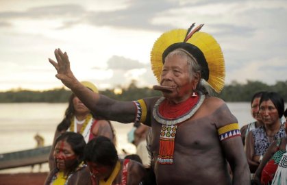 O cacique Raoni, líder do povo Kayapó